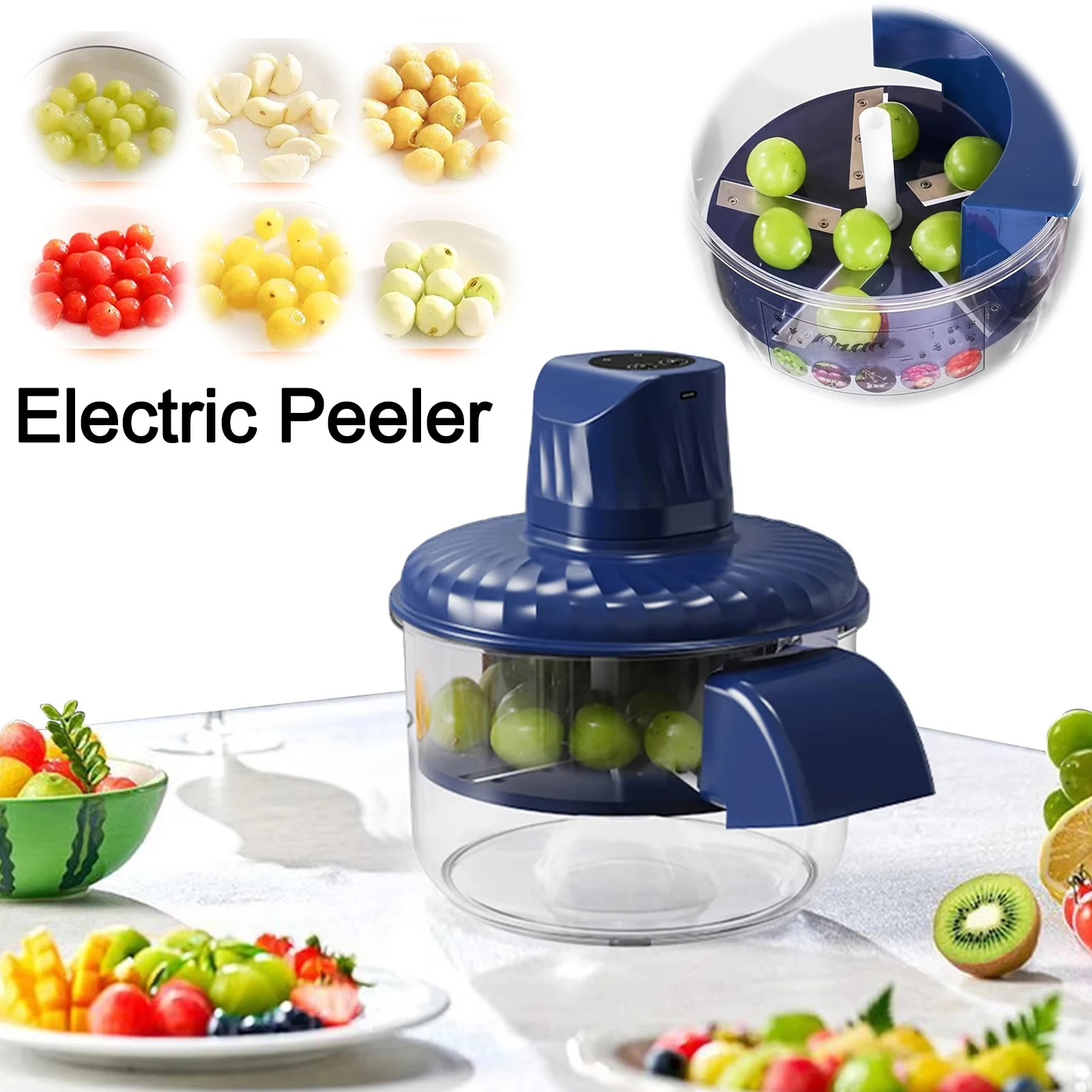 New Automatic Fruit Peeler Machine Wireless Portable for Plum Peach and Grape Fast Easy Home Kitchen Gadget
