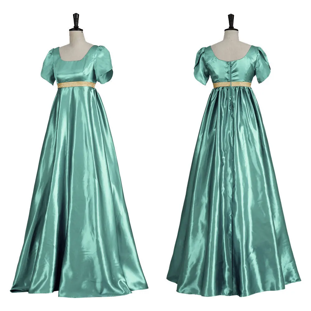 Mittelalterliche blaue Verkleidung Kate Sharma Cosplay Kleid Frauen Tea Party Geburtstag Party Satin Vintage viktorianischen Ball lange Kleider Anime