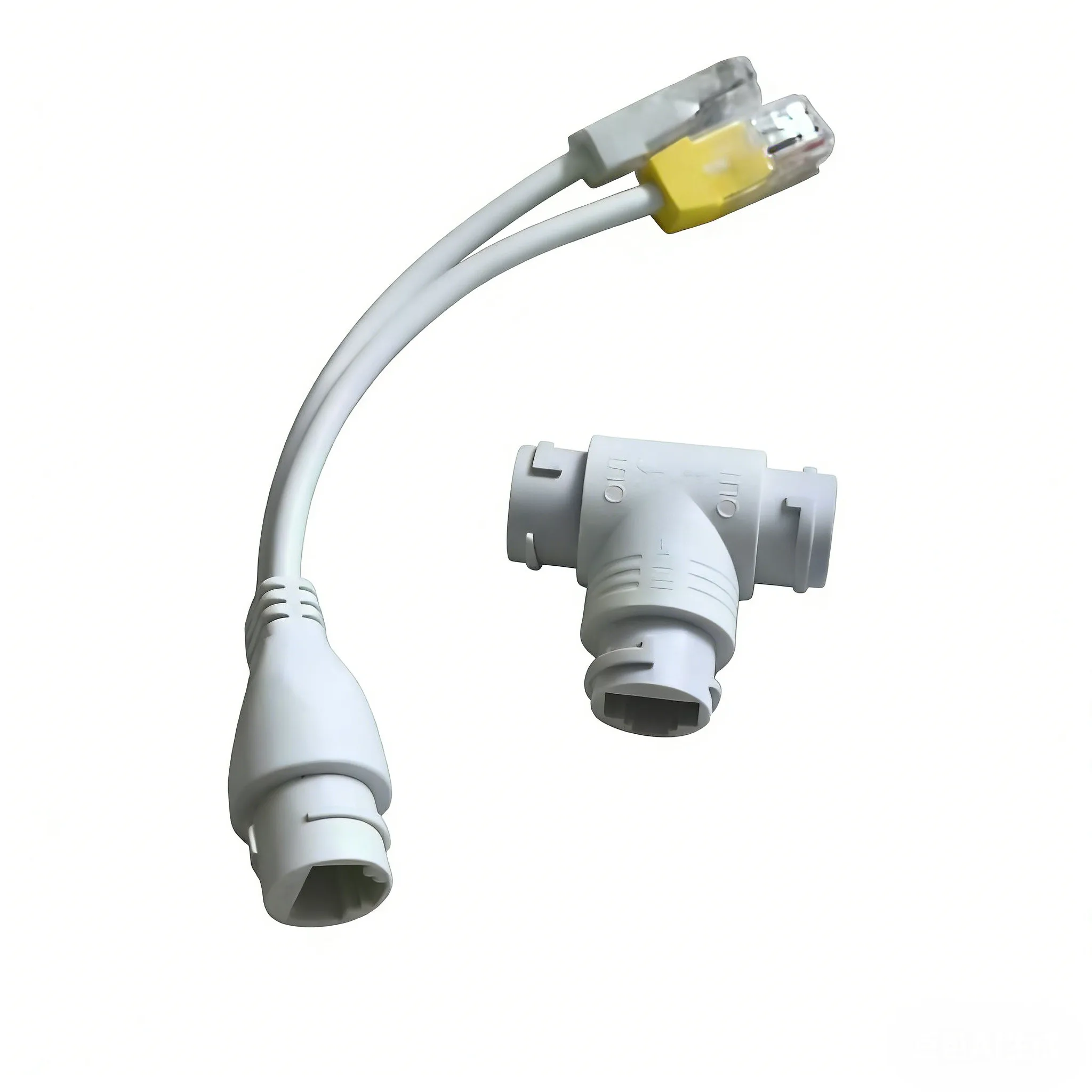 

2-in-1 POE Splitter Three-Way RJ45 Connector for Security Camera Installation Networks Monitoring System