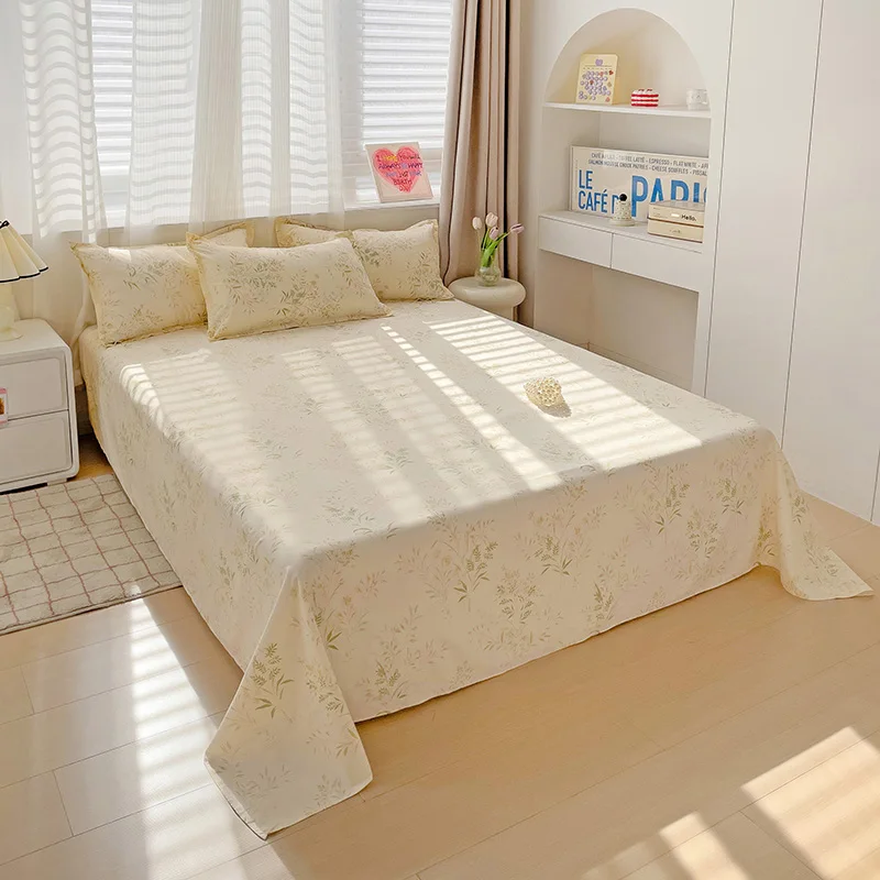 Bed Sheets Plaid Non-slip Comfortable Washed Twin Queen Full Size Nordic Style Universal Bedspread Simple Durable Antibacterial