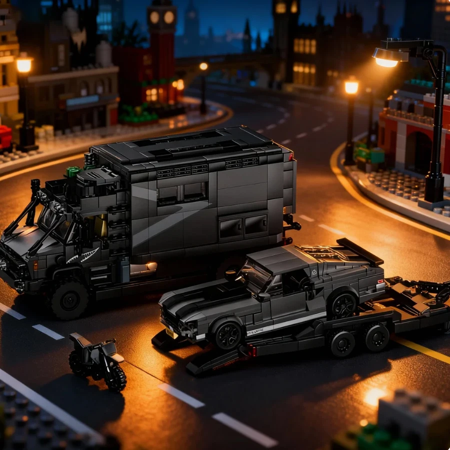 

Набор строительных блоков для сборки бронированной машины, автомобиля и мотоцикла, игрушка-конструктор MOC, подарок на Новый год, подарок на Рождество