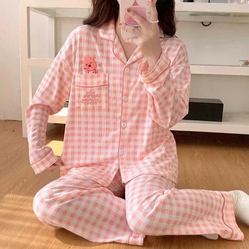 Sanrio pajamas cartoon pure cotton two-piece set Mingchuang Youpin loungewear silk pajamas women's cartoonSanrio women's pajamas