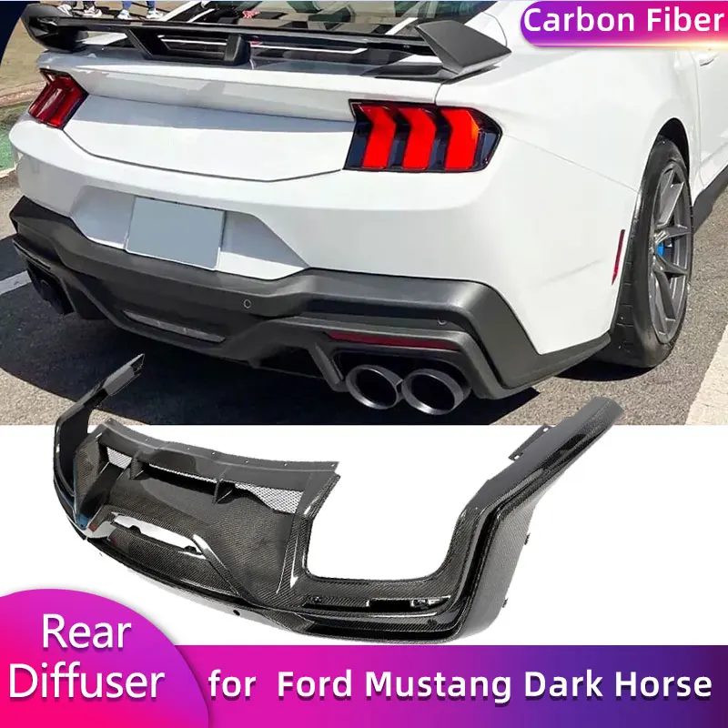 

Carbon Fiber Rear Bumper Diffuser Lip Spoiler for Ford Mustang Dark Horse 2024 2025 Car Racing Rear Diffuser Apron Lip Body Kit