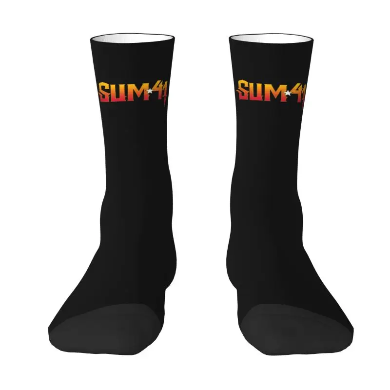 

Новинка на заказ, мужские носки Sum 41, платье в стиле рок-ролл, унисекс, дышащие теплые носки с 3D принтом