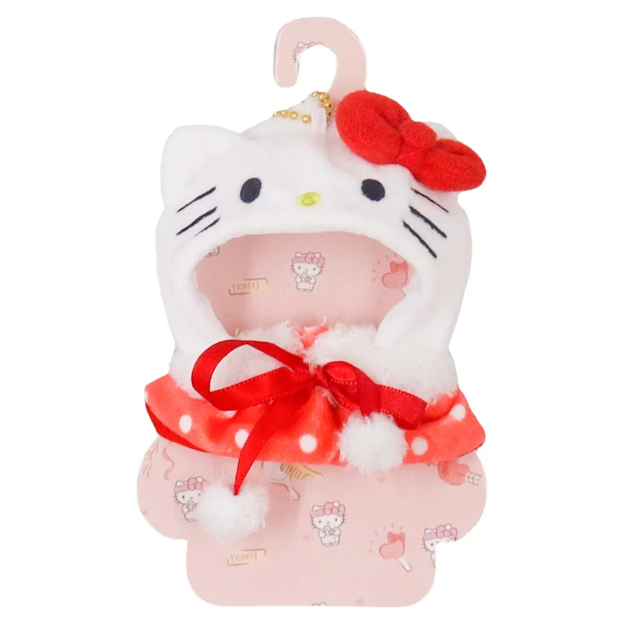 

10CM Doll Clothing Kawaii Hello Kittys Cinnamorolls Pochaccos Kuromis Plush Cape Clothing Cute Cartoon Decoration Holiday Gift
