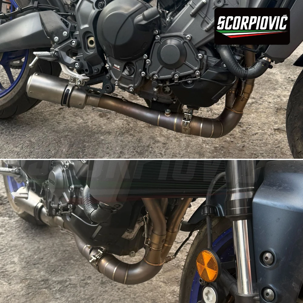 

Full Exhaust System Front Link Pipe Muffler with Dual Sensors For YZF MT09 MT-09 MT09SP 2021-2025