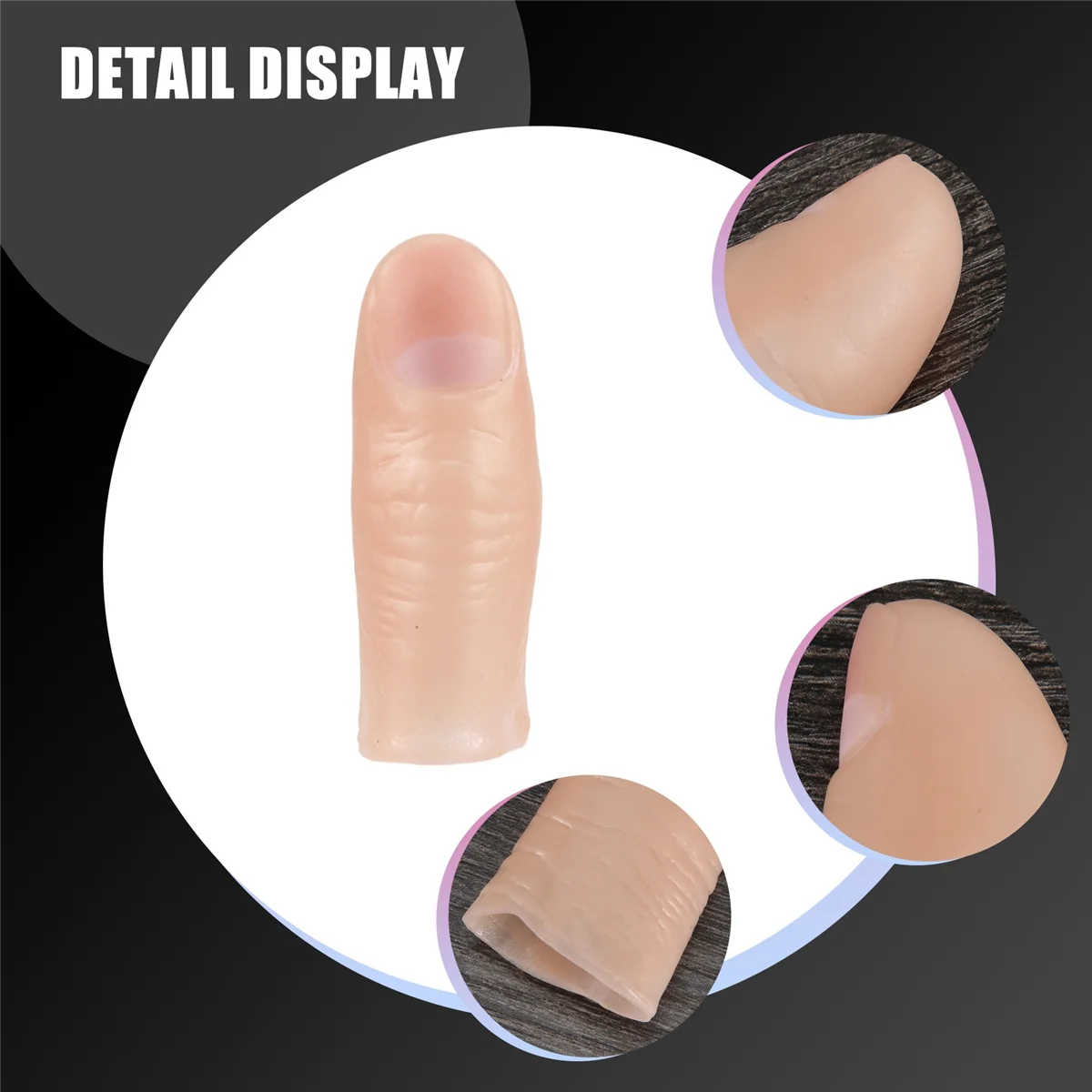 Juguete de vinilo con punta de pulgar suave, truco de magia falso, broma divertida