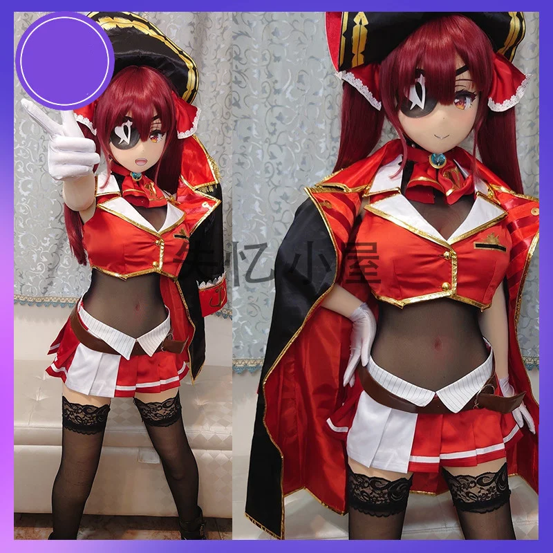 InYOYO Anime VTuber Hololive Houshou Marine Captain Uniform Dress Cute Suit Cosplay Costume Women Halloween Custom Made New