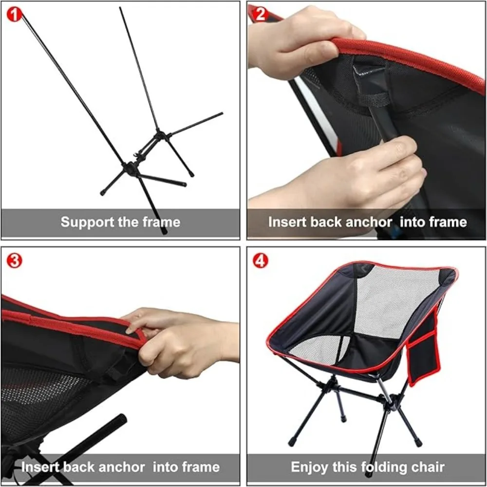 Camping Chairs Ultralight Folding Camping Chairs Compact Backpacking Portable Chair for Hiking Fishing Beach Outdoor Travel