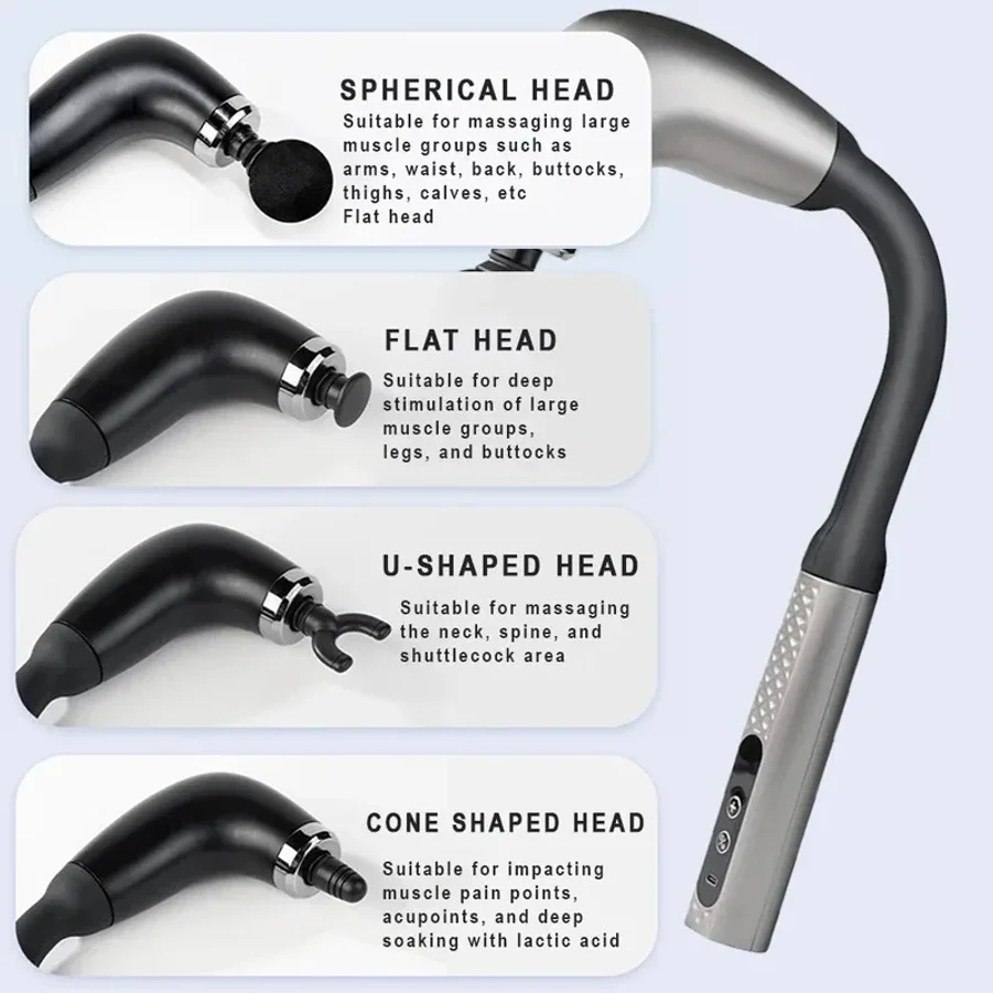 2026 New Smart Fascia Gun Electric Massager Massage Hammer Electric Fascia Gun Home Handheld Hammer Back Artifact Christmas Gift