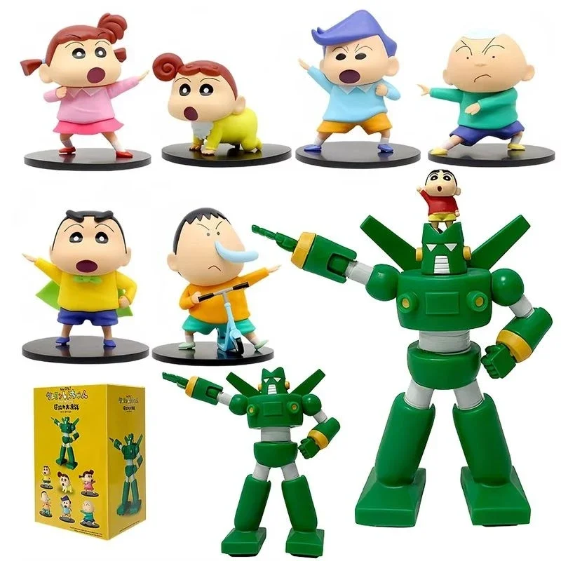 Nueva Figura Divertida de Crayon Shin-chan de las Fuerzas de Defensa de Kasukabe, Modelo Nohara Shinnosuke Himawari, Caja Sorpresa, Adornos de Escritorio, Juguetes, Regalos