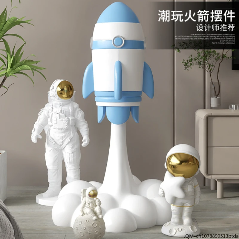 

New Fashion Astronaut Rocket Living Room Decoration TV Cabinet Sofa Trim Shop Opening Housewarming Gift Home Decoration