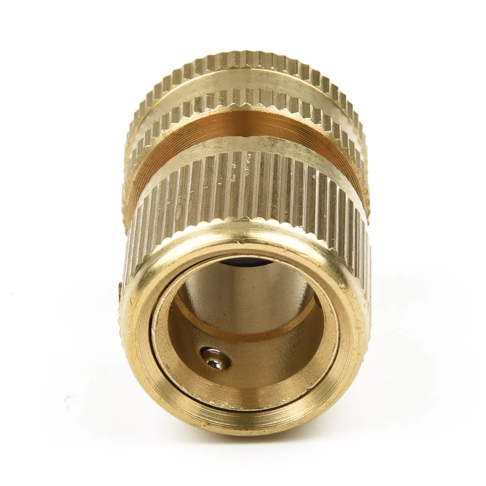 

For Tap Car Washing Tool 24.5mm Durable Gold Hosepipe Threaded Brass Connector Adapter Quick Connect Hose Adapter