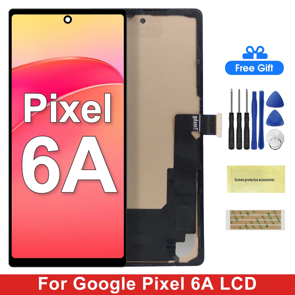 TFT For Google Pixel 6A GX7AS, GB62Z, G1AZG, GB17L LCD Display
