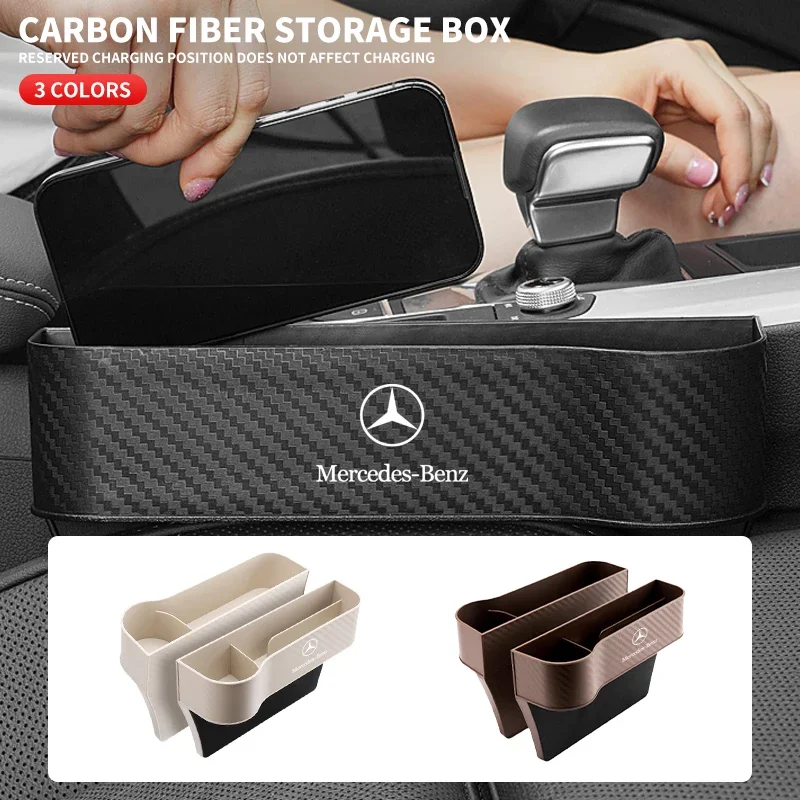 Car Seat Organizer Crevice Storage Box For Mercedes Benz C180 C200 C260 C300 W108 W124 W126 W140 W168 W169 W176 Accessories