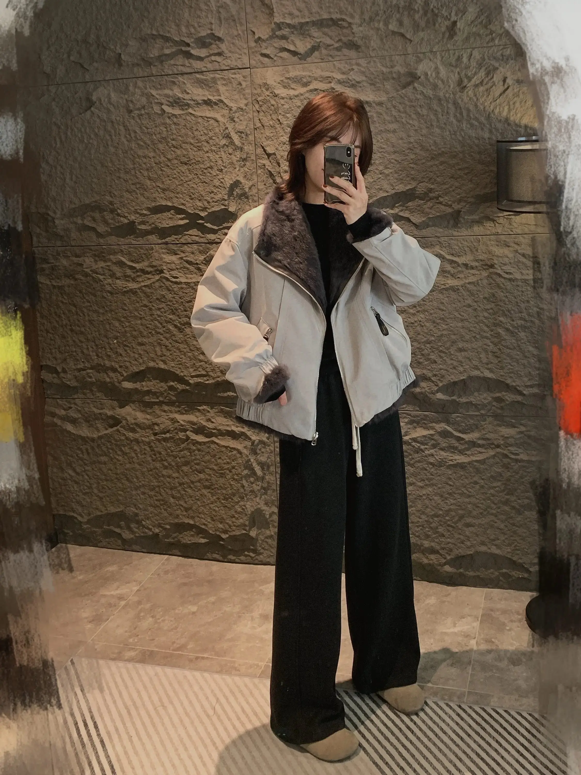 

Двусторонняя женская парка с мехом, модное зимнее пальто с длинными рукавами на молнии, стильная новинка 2025 года