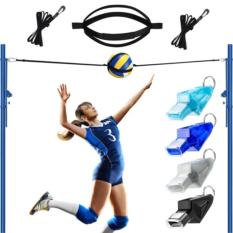 

1 Set Practical Assistant Wear-resistant Flexible Volleyball Practice Trainer Whistle for Exercise Volleyball Trainer Belt Set