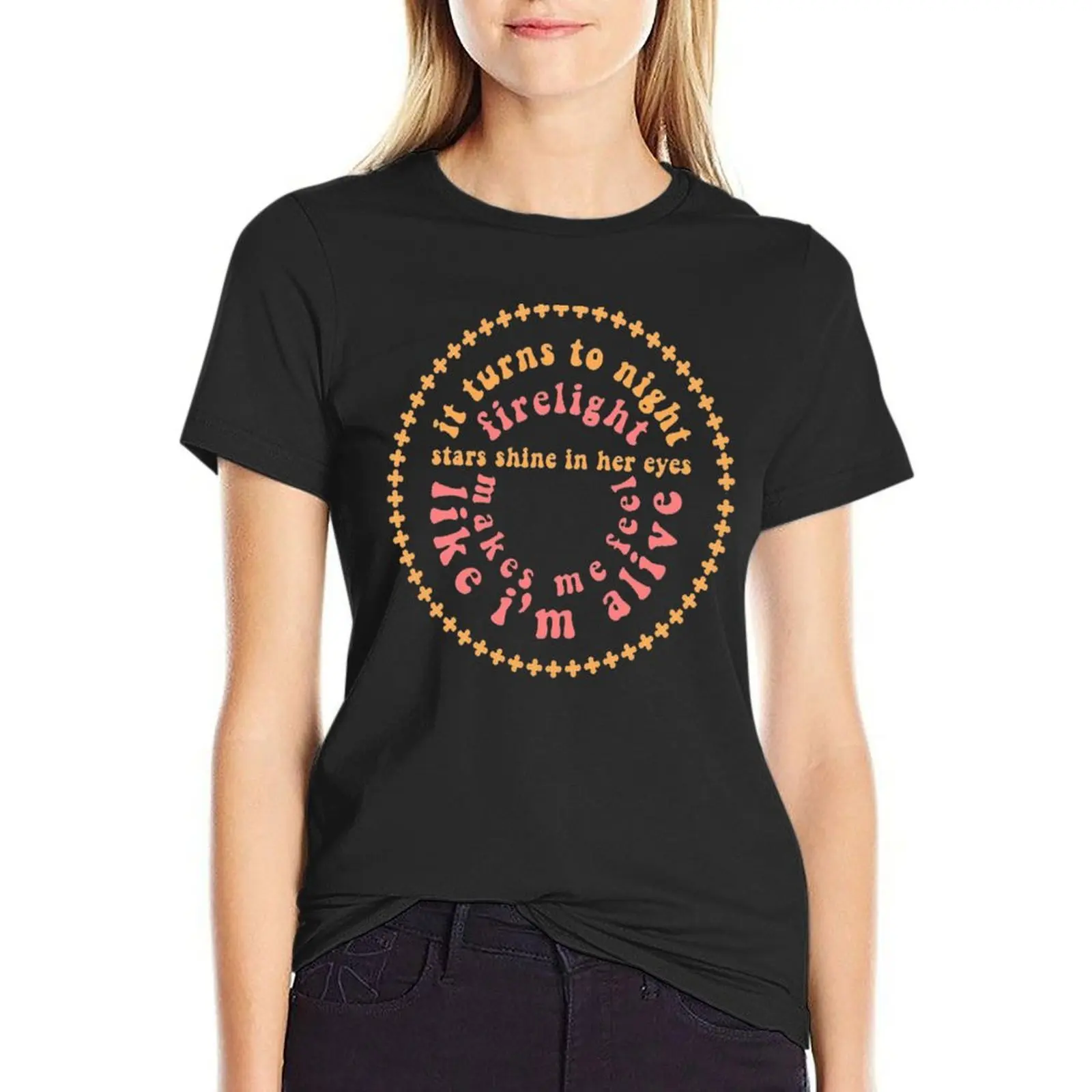 FireLight T-Shirt lady clothes anime clothes korean fashion cute tops cotton t shirts Women