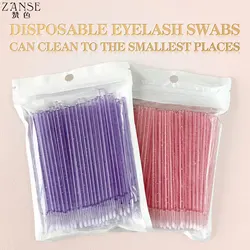 Eyelash Extension Cleaning Swabs Disposable Cotton Swab  Brush For Coloured Crystal Swabs Micro Brushes Makeup