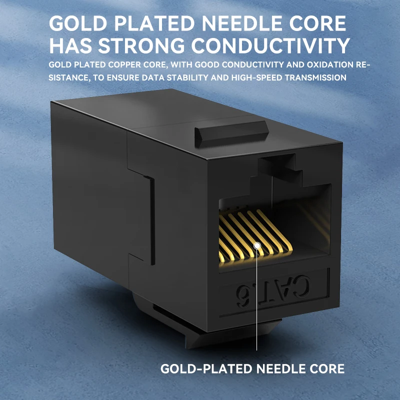 Módulo de red recto CAT6, conector RJ45, enchufe de información, adaptador de Cable acoplador de ordenador, conector Keystone Ethernet, 50 Uds.