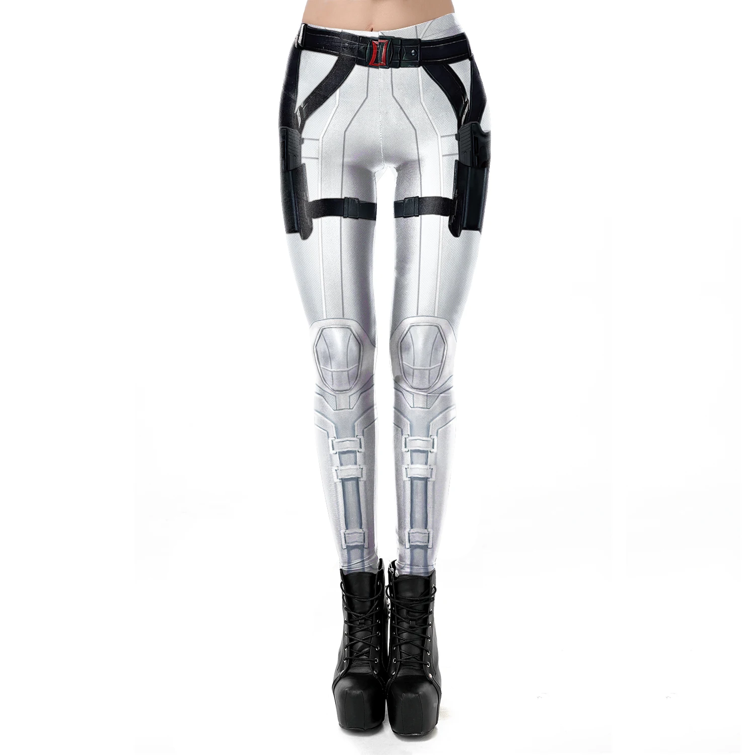 [You\'re My Secret] Fashion Women Leggings 3D Digital Printed Pants Punk Armor Cosplay Clothes Skinny High Waist Casual Leggins