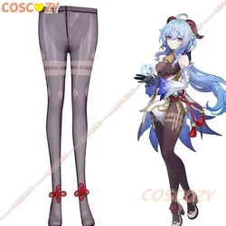 Genshin Impact Cosplay pończochy cinderyun Jin Keqing Raiden Shogun Ganyu Sexy Stocking kostium na Halloween akcesoria rajstopy