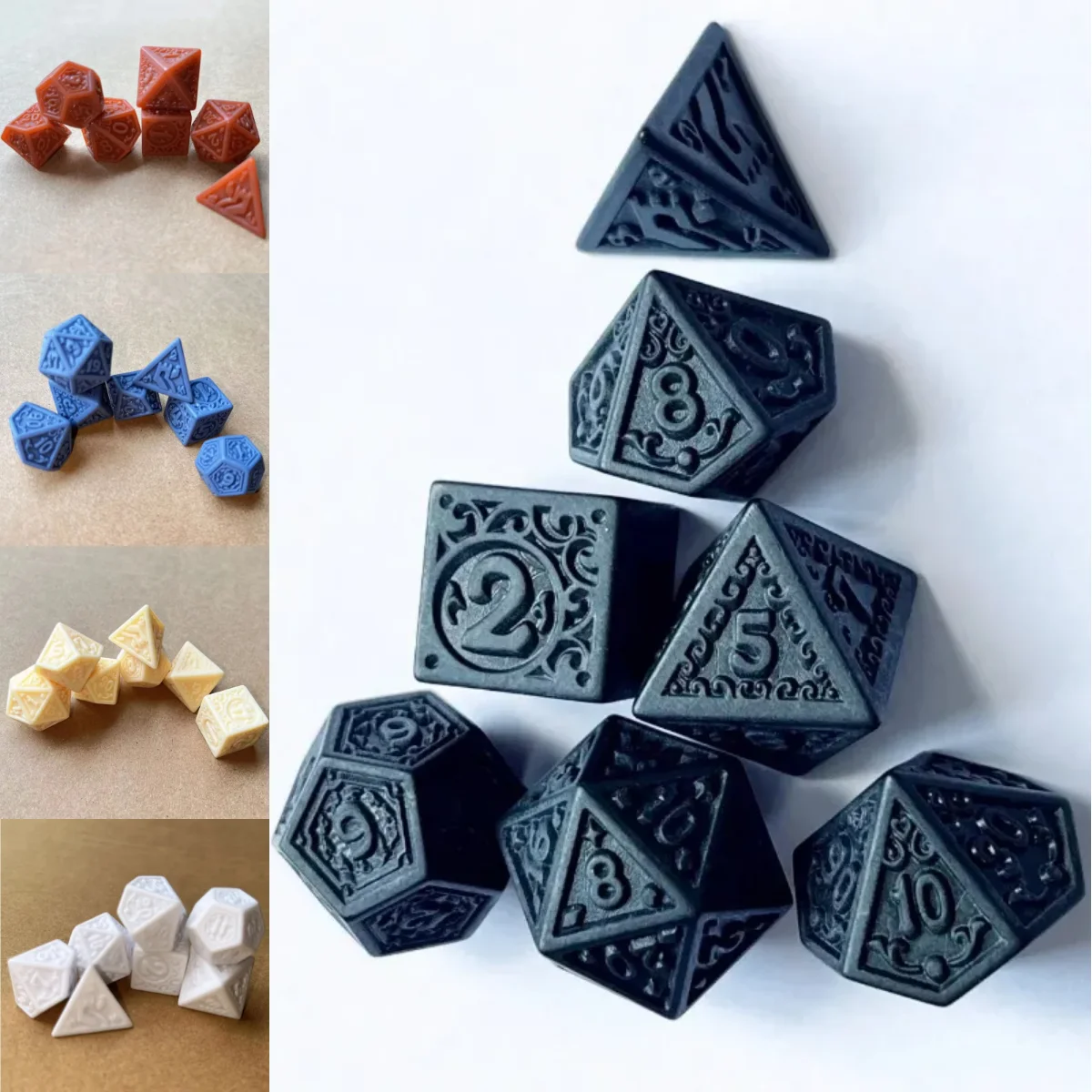 

7 шт./лот многогранные игральные кости с номерами D4 D6 D8 D10 D% D12 D20 D&D Набор кубиков Многогранный DND RPG TRPG Развлечения Настольные игры Кости