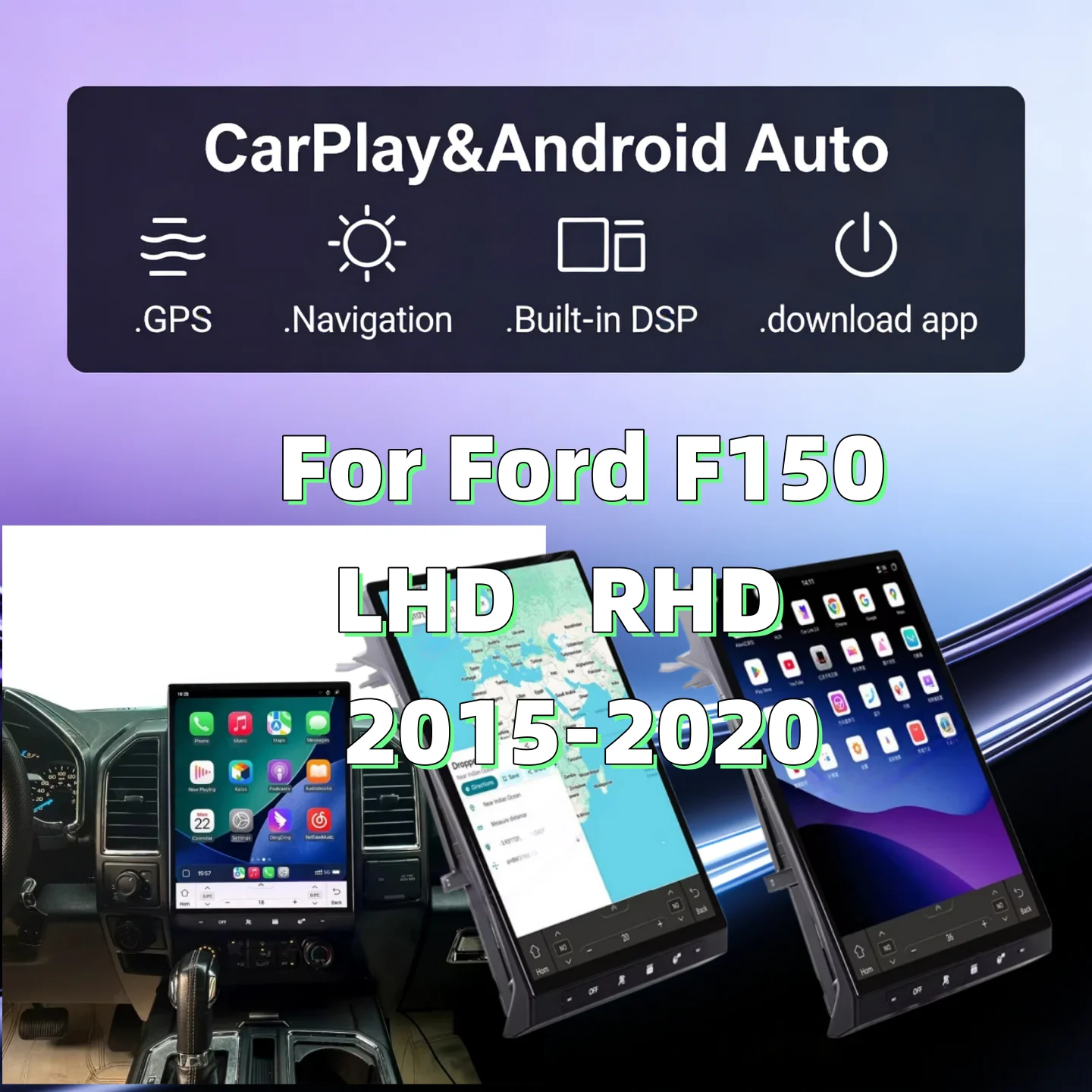 

16.2" Android Car Radio For Ford F150 F250 2015-2020 LHD RHD Multimedia Player Touch Screen Carplay Auto Stereo GPS Head Unit