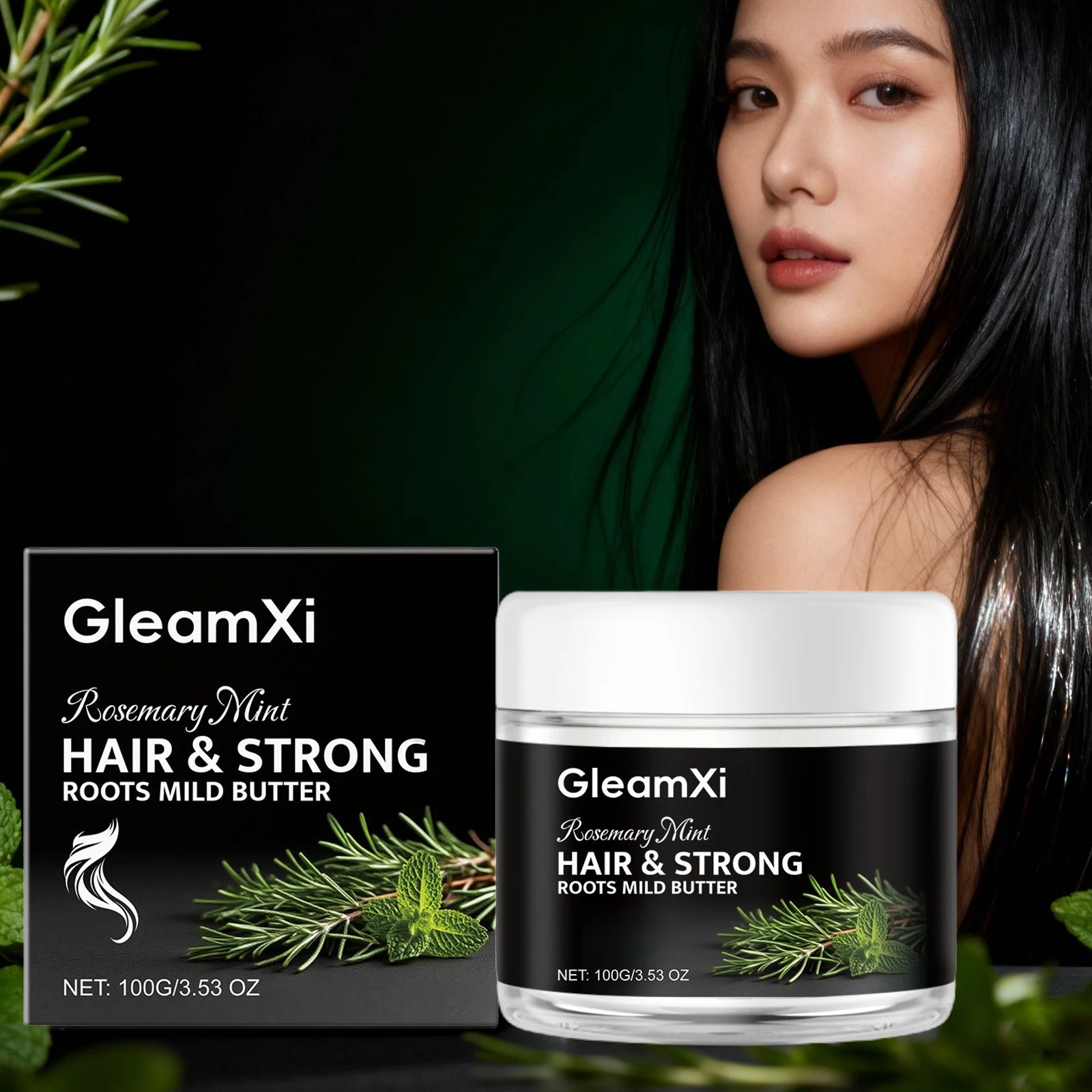 

Rosemary Mint Hair Butter Natural Hair Growth Strong Roots Damage Repair Scalp Treatment Frizzy Treated Add Shine Hair Shampoo