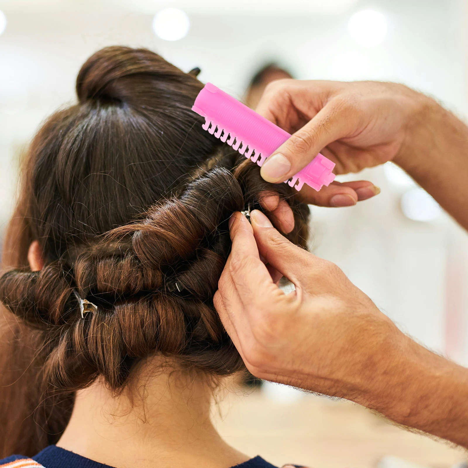 

12 шт., бигуди для химической завивки волос, объемные зажимы для укладки корней, объемная бахрома, зажим для выдувания, смоляный стержень, бигуди, зажимы для складок