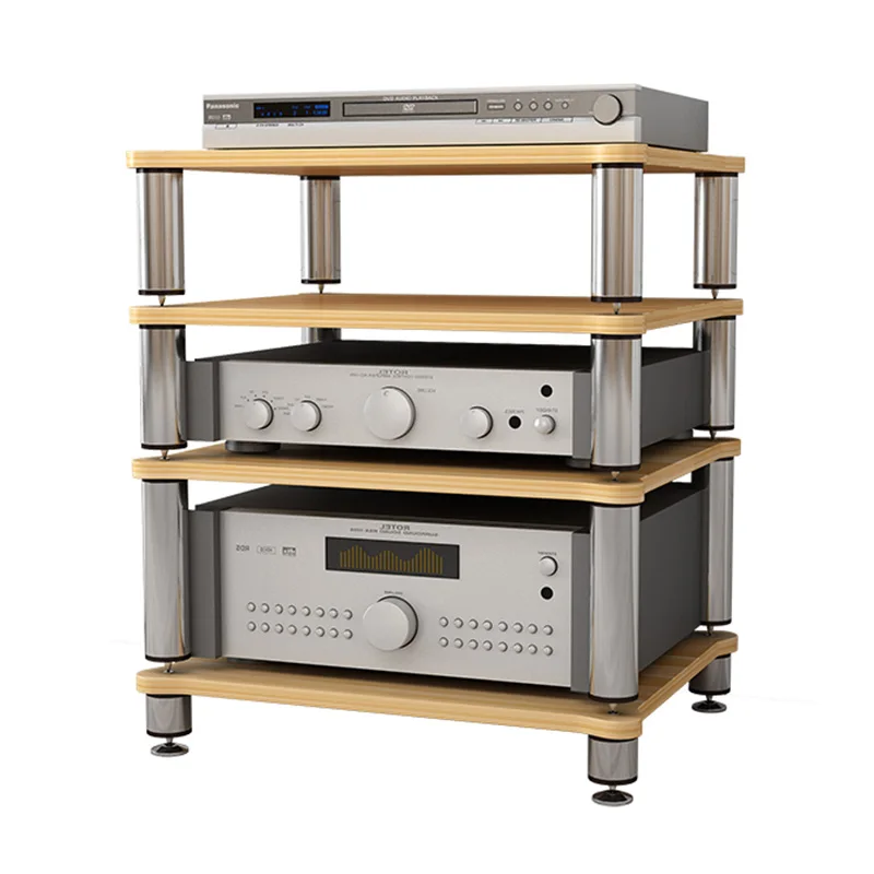 304 SUS Luidsprekerkast Frame 2-4 Tier Audio Rack Anti Trillingen Versterker Beugel E1 Board Voor Versterkers klankkast Plank Plaats - afbeelding 2