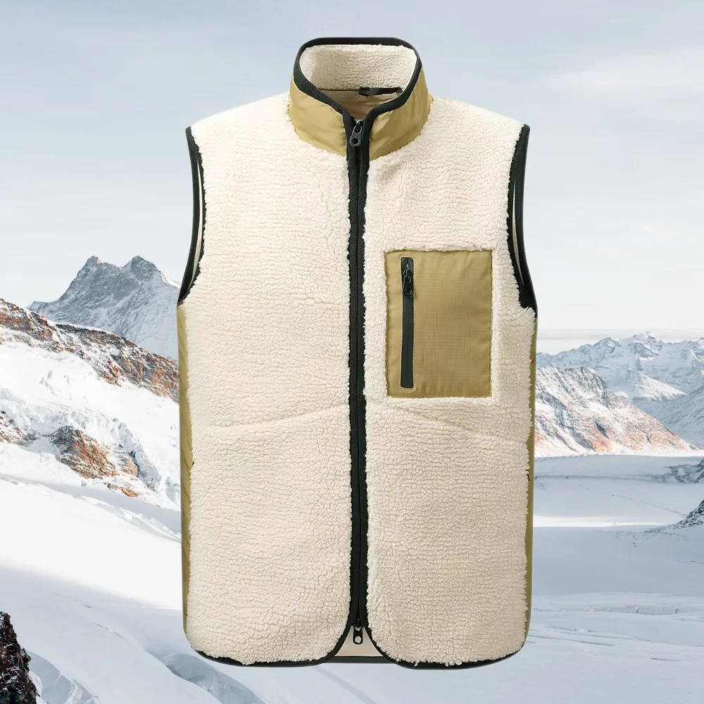 

Утолщенный флисовый жилет из овечьей шерсти для пожилых женщин, изолированный жилет больших размеров для осени и зимы, тепла и комфорта