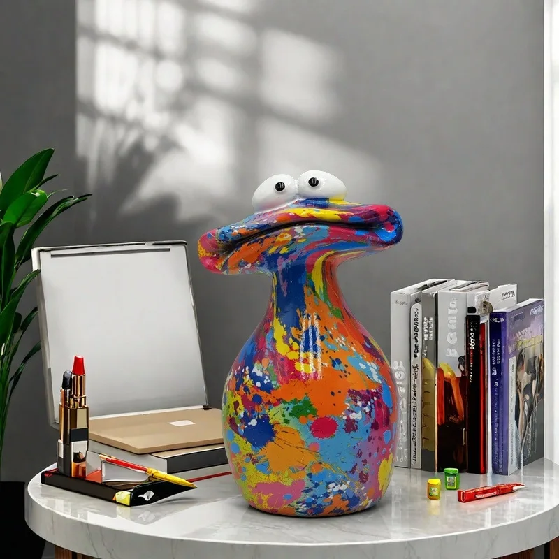 Creative and Fun Graffiti Frog Resin Statues, Home Decorations, Home Decoration Crafts