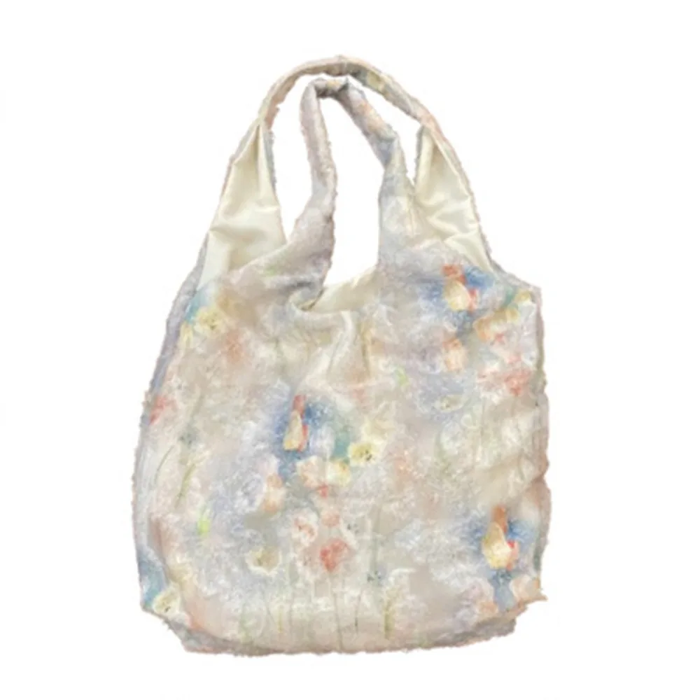 

Fashion Korean Style Floral Handbag Cute Flower Printing Women's Shoulder Bag INS Sweet Shopping Bags Students