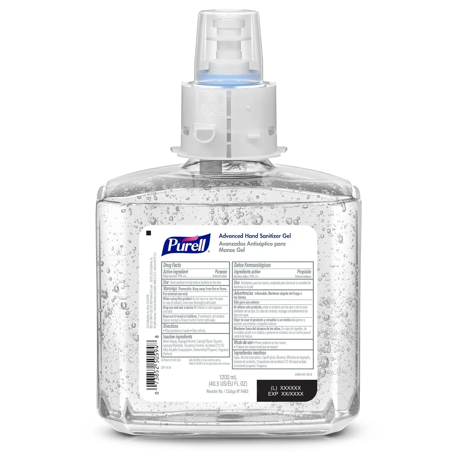 PURELL Advanced Hand Sanitizer Gel, Clean Scent, 1200 mL Refill for PURELL ES6 Automatic Hand Sanitizer Dispenser (Pack of 2)