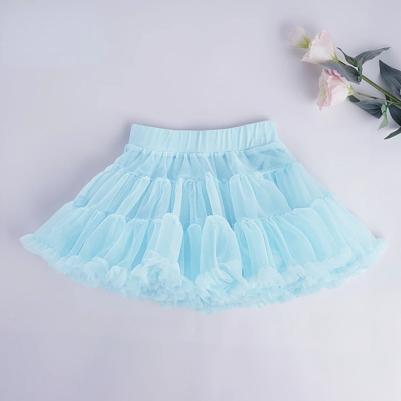 Ballet Tutu Skirt Summer Girls Fluffy Skirt Toddler Princess Ballet Dance Tulle Mesh Skirt Kids Cake Dress Child Ballet Dance