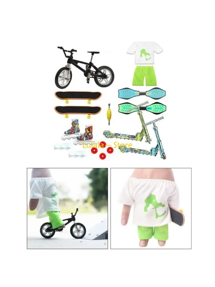 

Y4QA набор скейтбордов для пальцев, мини-скейтборды, велосипед для пальцев, самокат для пальцев, качели для пальцев, роликовые