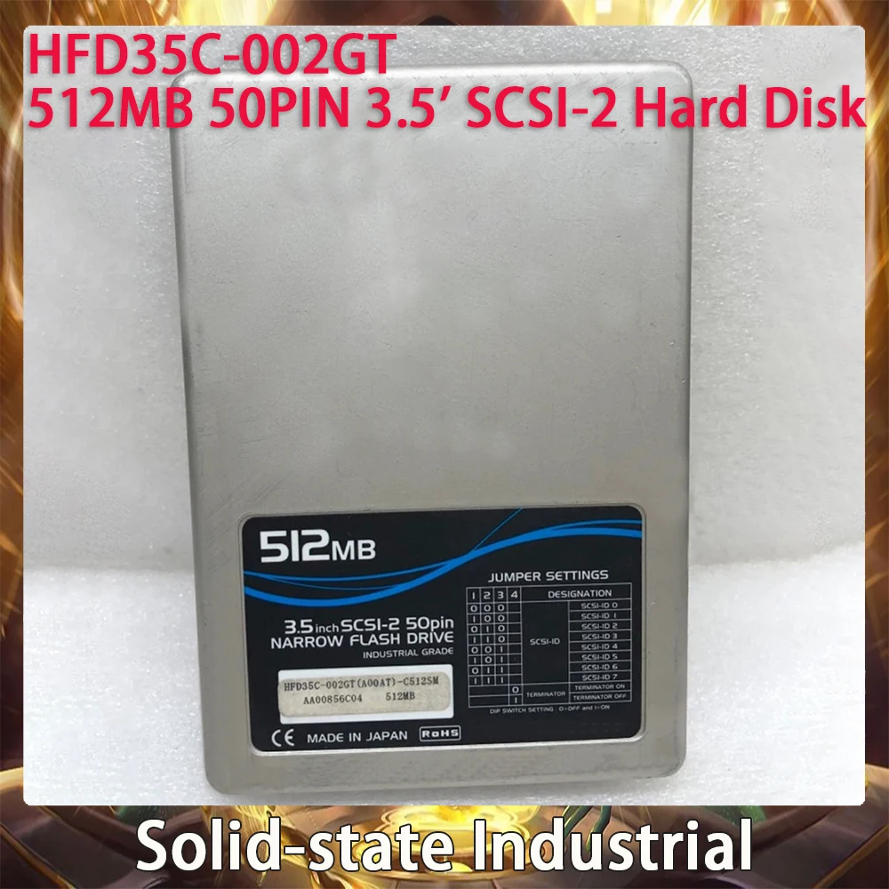 HFD35C-002GT 512MB 50PIN 3,5 'SCSI-2 жесткий диск для жесткого диска Hagiwara Solid-state Industrial HDD отлично работает, высокое качество, быстрая доставка