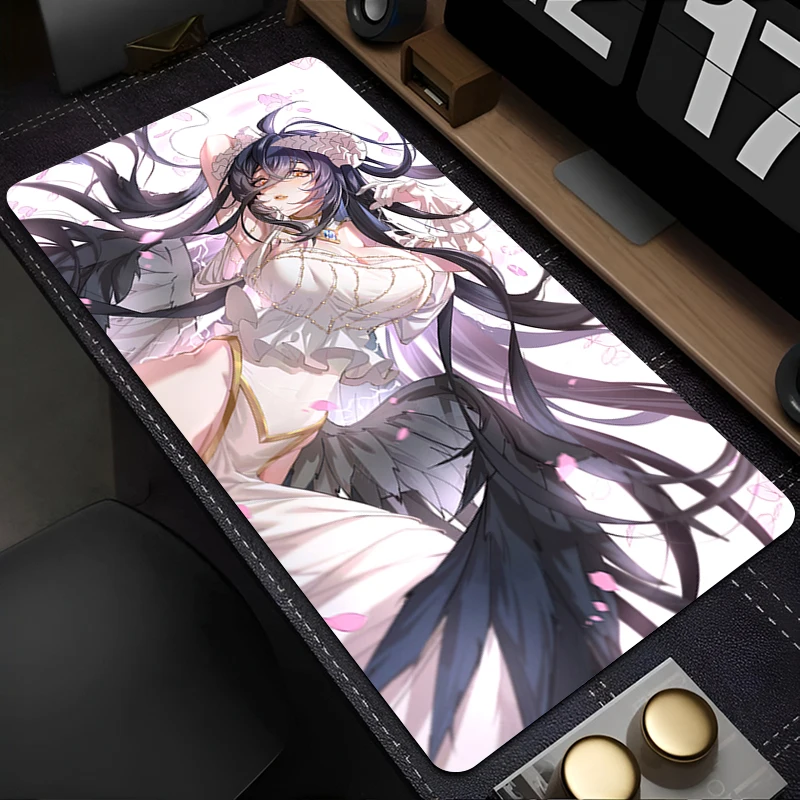 Laptop Office Table Mat Mousepad Overlord Albedo Keyboard Gaming Non-slip Deskmat Mouse Pad Accessories Desk Mats Rubber Carpet