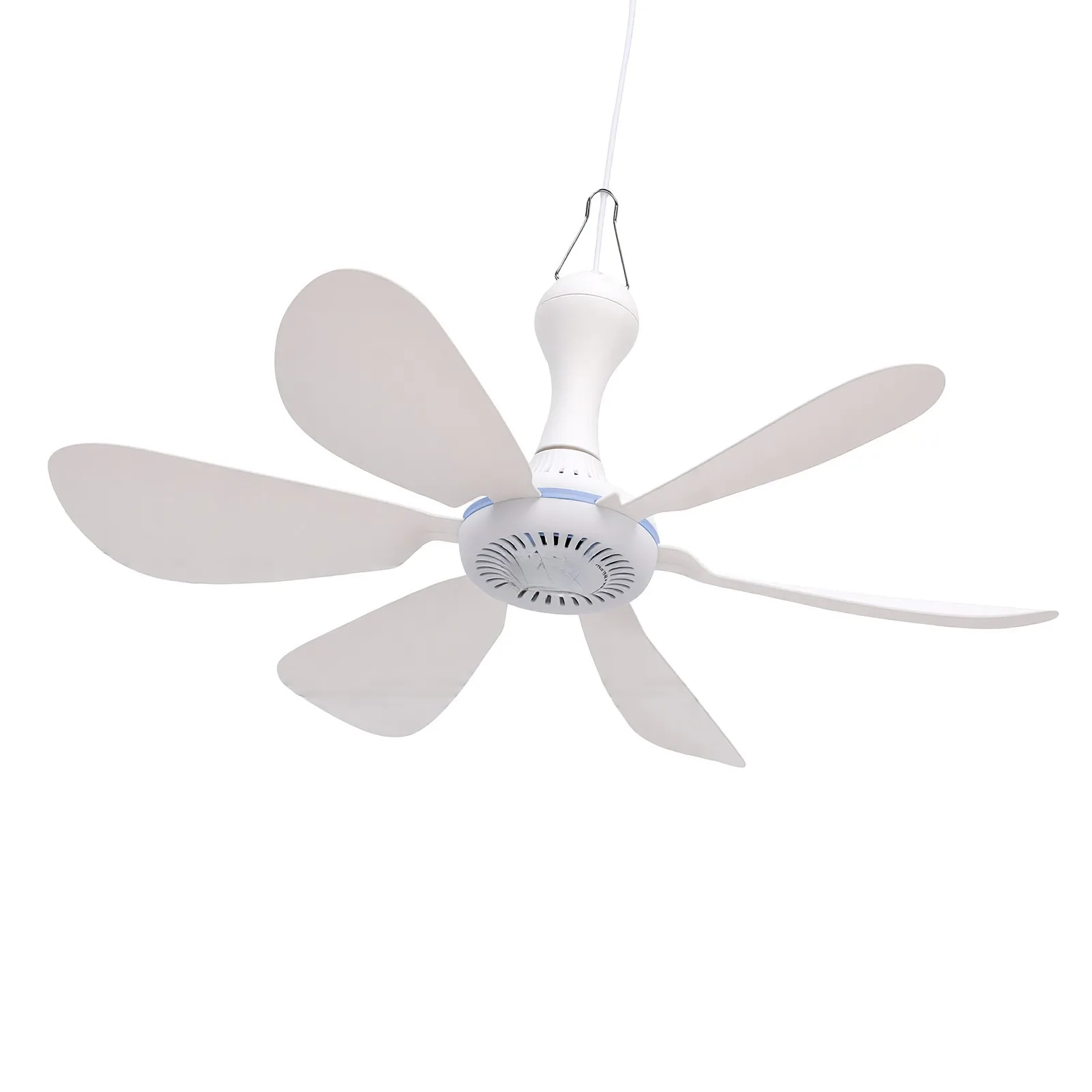 Solar Powered Ceiling Fan 10W for Outdoor Camping RVs Tents Dual Power USB Solar Charging Foldable Portable Design