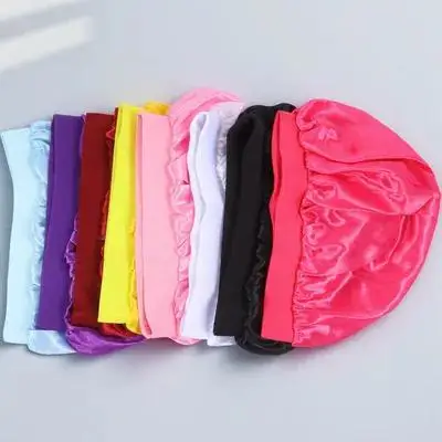 8 قطع من قبعات النوم المرنة للأطفال لحماية الشعر، قبعة نوم ناعمة قابلة للتنفس للأطفال الصغار، قبعة واسعة النطاق، غطاء شعر #6