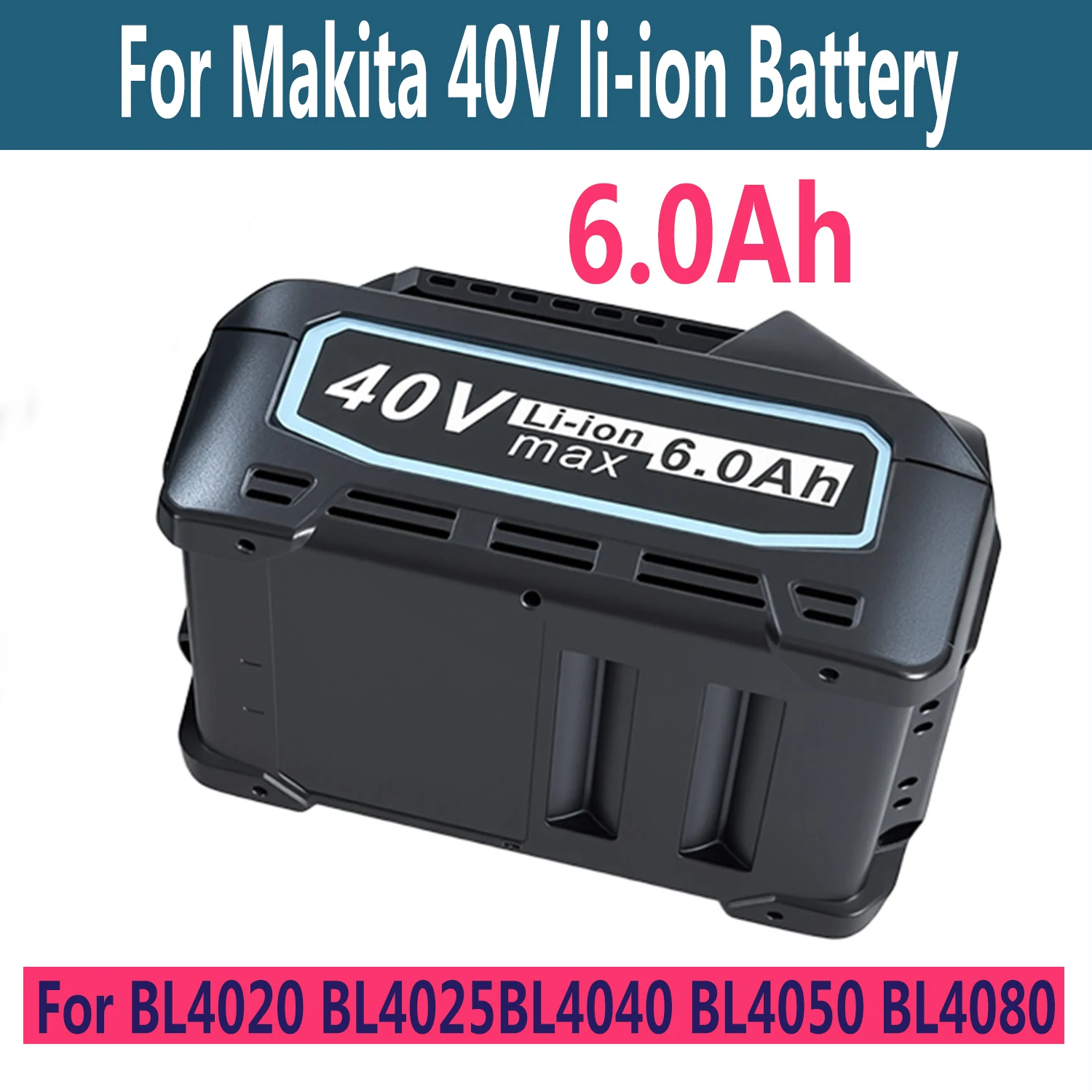 

Replacement Rechargeable Battery For Makita 40V 6.0Ah Li-ion XGT battery，for Power Tool,Construction Tool Battery