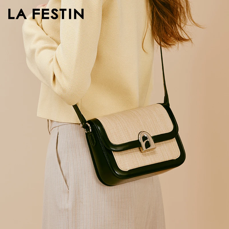 LA FESIN Original Brand Women\'s bag Fashion Designer Shoulder Bag 2024 New Crossbody Bag Luxury Bag Square Bag