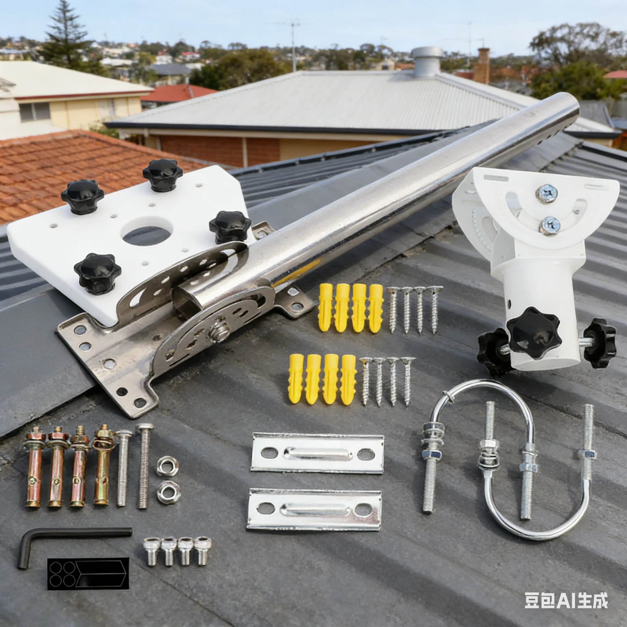 

For Starlink V3 Wall Mounted Heavy-duty Pivot Roof Antenna Bracket,Compatible With Starlink install kit & Gen V3 Dish Antenna