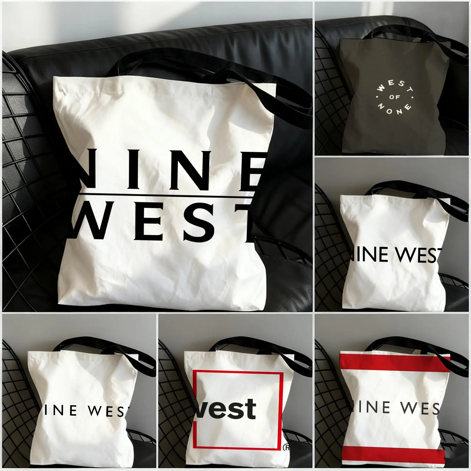 Storage Bags Large Capacity Canvas Tote Bag For Women, Student School Book Bag, Casual Daily Shoulder Bag Nine West