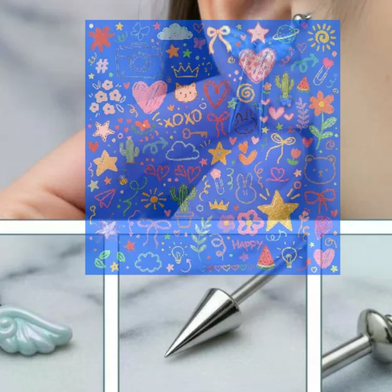 Sweet Angel's Wings Stainless Steel Ear Bone Nail Cute Stud Earrings For Women Body Puncture Accessories