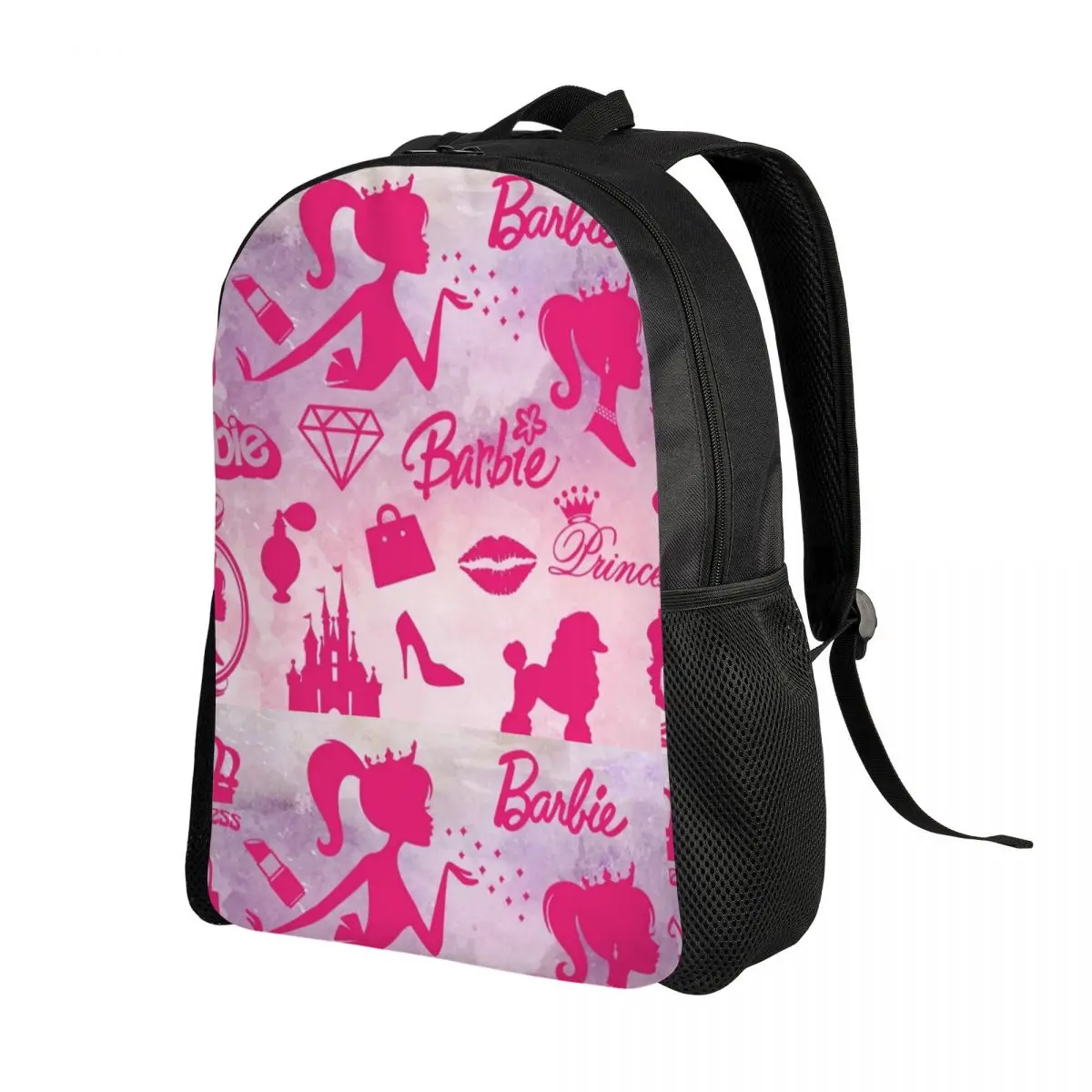 Custom Barbies Collage Doll Cartoon Travel Backpack Women Men School Computer Bookbag College Student Daypack Bags