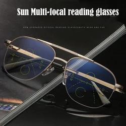 Sun Multi-focal Progressive Reading Glasses Men Women Anti Blue Ray Presbyopic Glasses Computer Optical Far Near Eyeglass