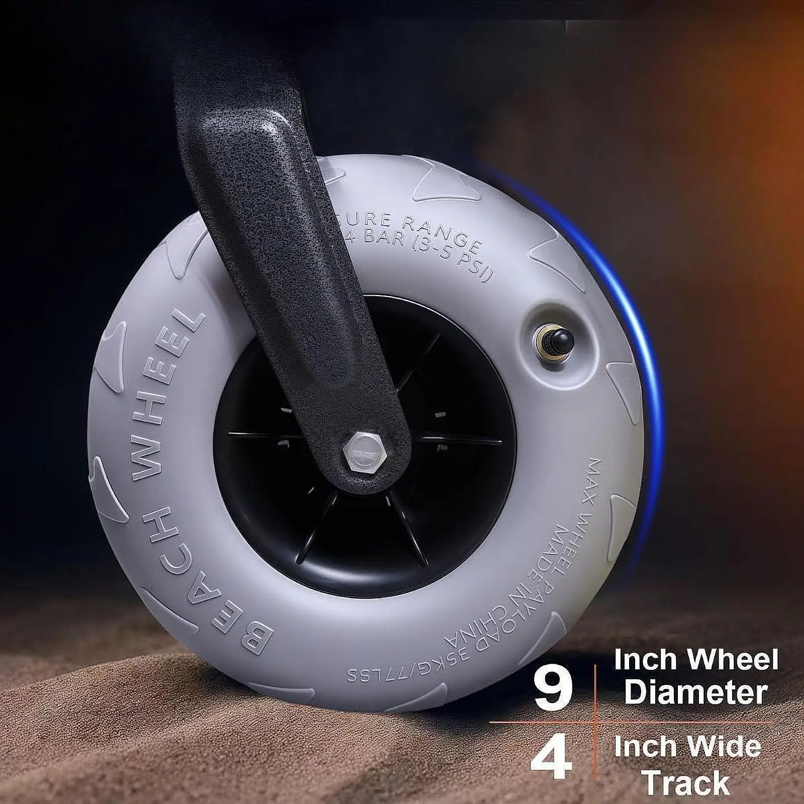 Beach Cart Wheel Professional Durability Direct Replaces Accessory Easy to Install Beach Balloon Wheel Sand Tires Balloon Wheels