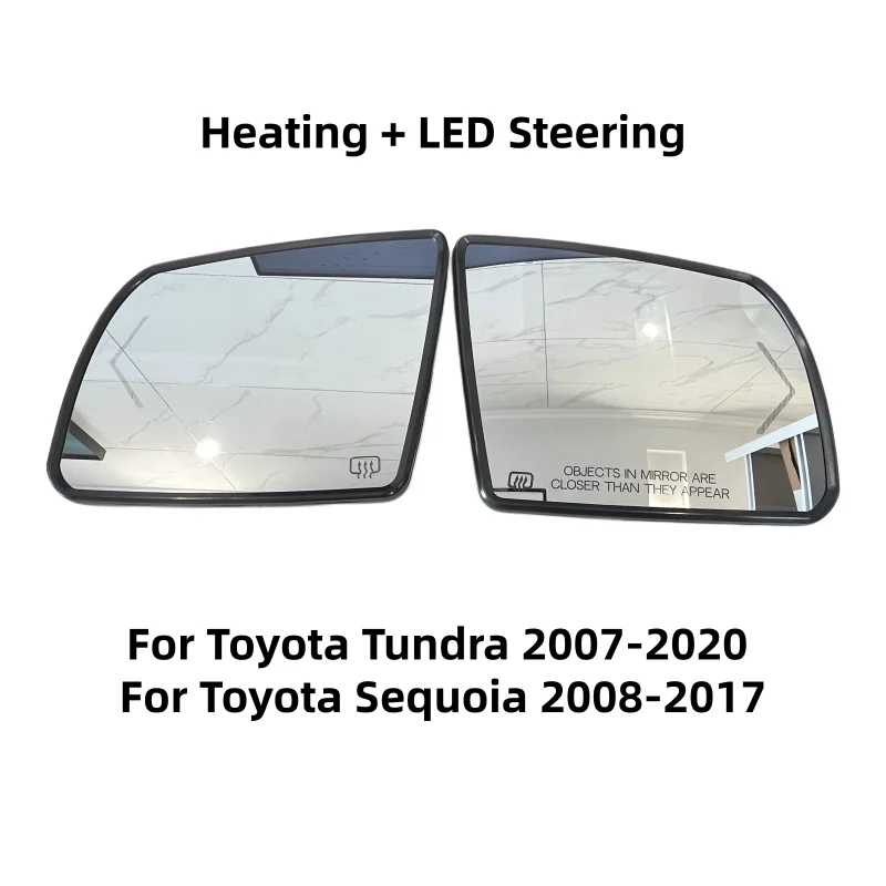 For Toyota Tundra 2007-2020 For Toyota Sequoia 2008-2017 Glass Mirror With Heating Accessories Car Side Rearview Mirror Lens